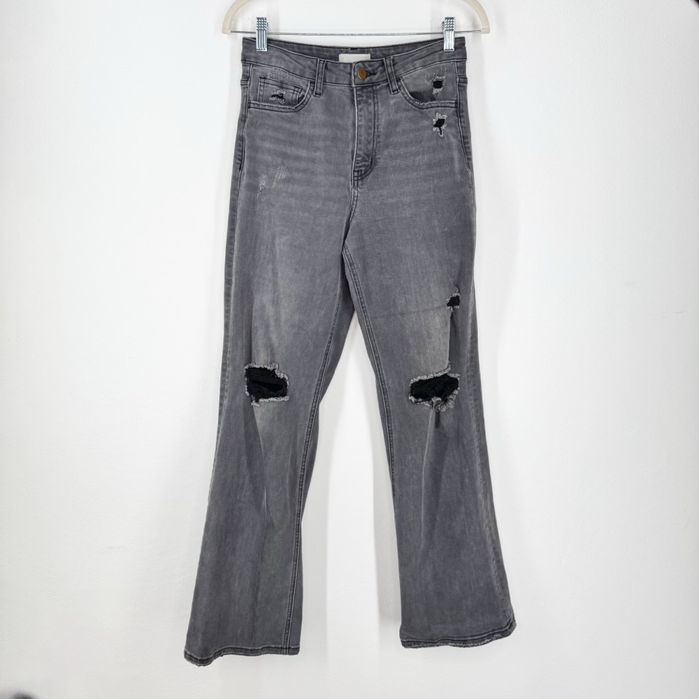 Altard State Gray High Rise Distressed Stretch Denim Jeans Women’s Size 27